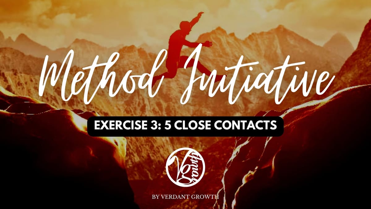 Method Initiative - Exercise 3: 5 Close Contacts