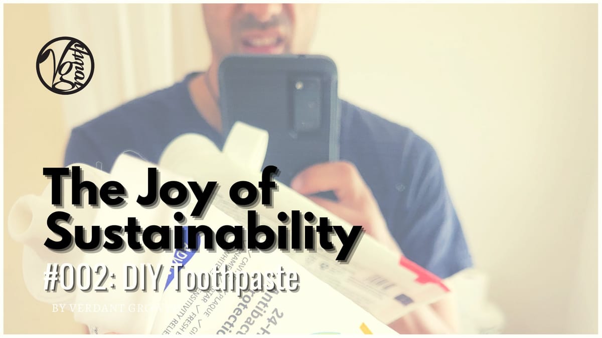 The Joy of Sustainability #002 - DIY Toothpaste