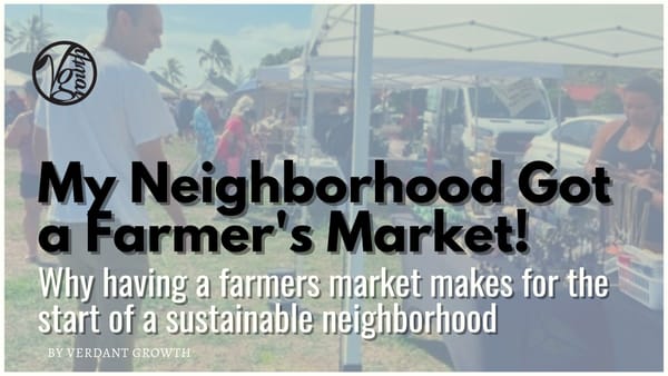 My neighborhood got a farmer's market!